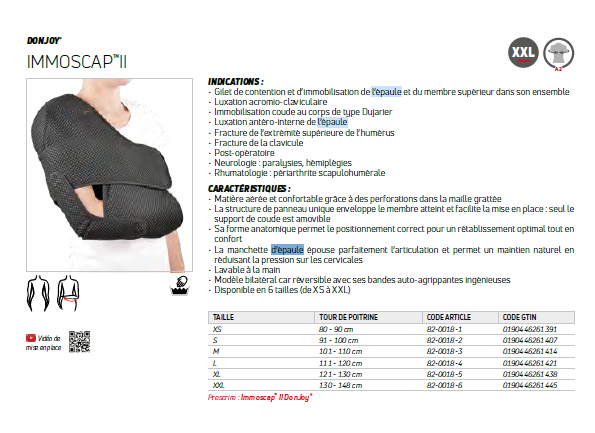 DONJOY® IMMOSCAP II Bandage de compression de l'épaule 2 DONJOY® IMMOSCAP II Bandage de compression de l'épaule – Image 2